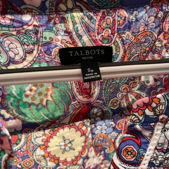 Talbots, Size Petite S print blouse - Picture 2 of 4